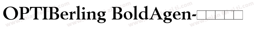 OPTIBerling BoldAgen字体转换
